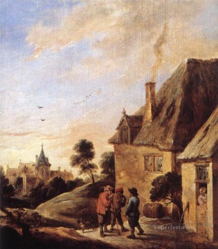  David Oil Painting - Village Scene 2 David Teniers the Younger